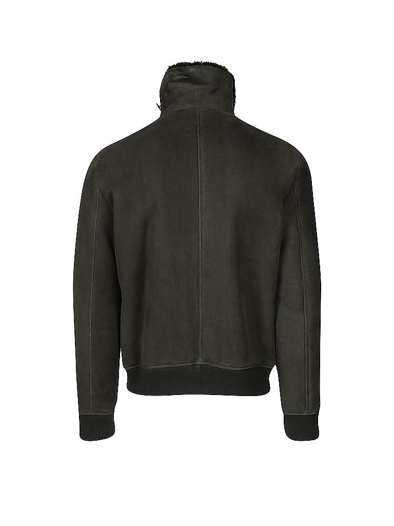 Closed shearling bomber deals